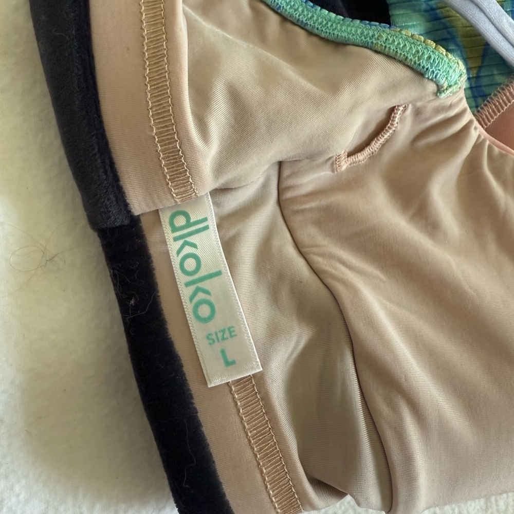 Dkoko Swim - Rare Coral Lust Upcycled Retro Bikini Top - Picture 5 of 5